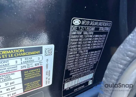 2019 Land Rover Range Rover Hse z USA, uszkodzony, nr VIN SALGS2SV8KA540604